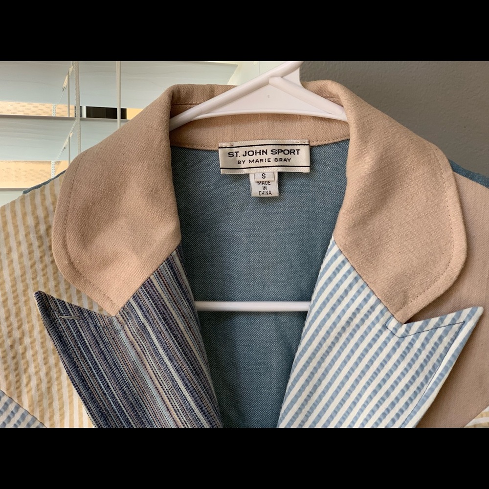St. John Sport Multi-pattern Tailored  Blazer